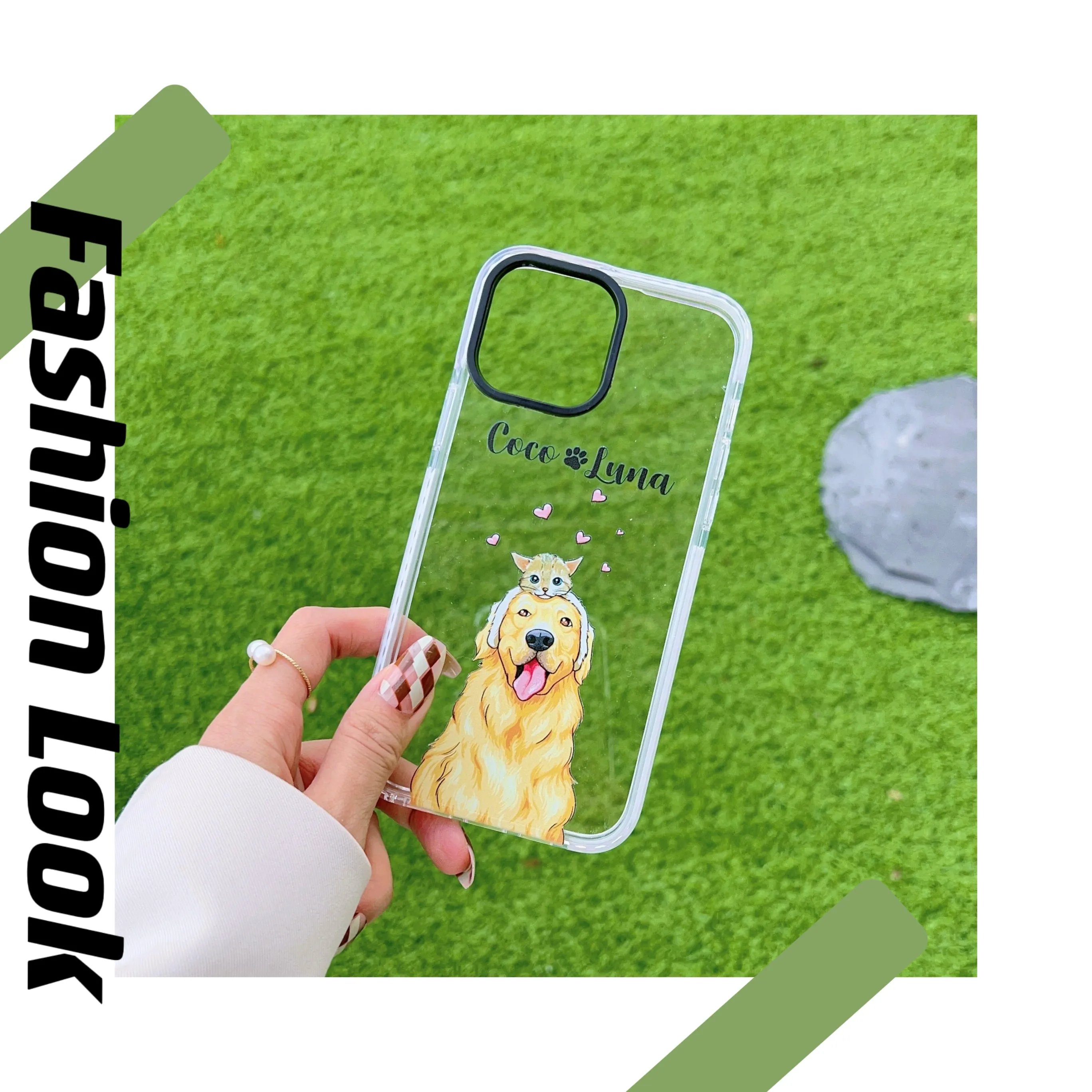 iPhone Impact Proof Customised Silicon Case ( Cute Dog Caricature )