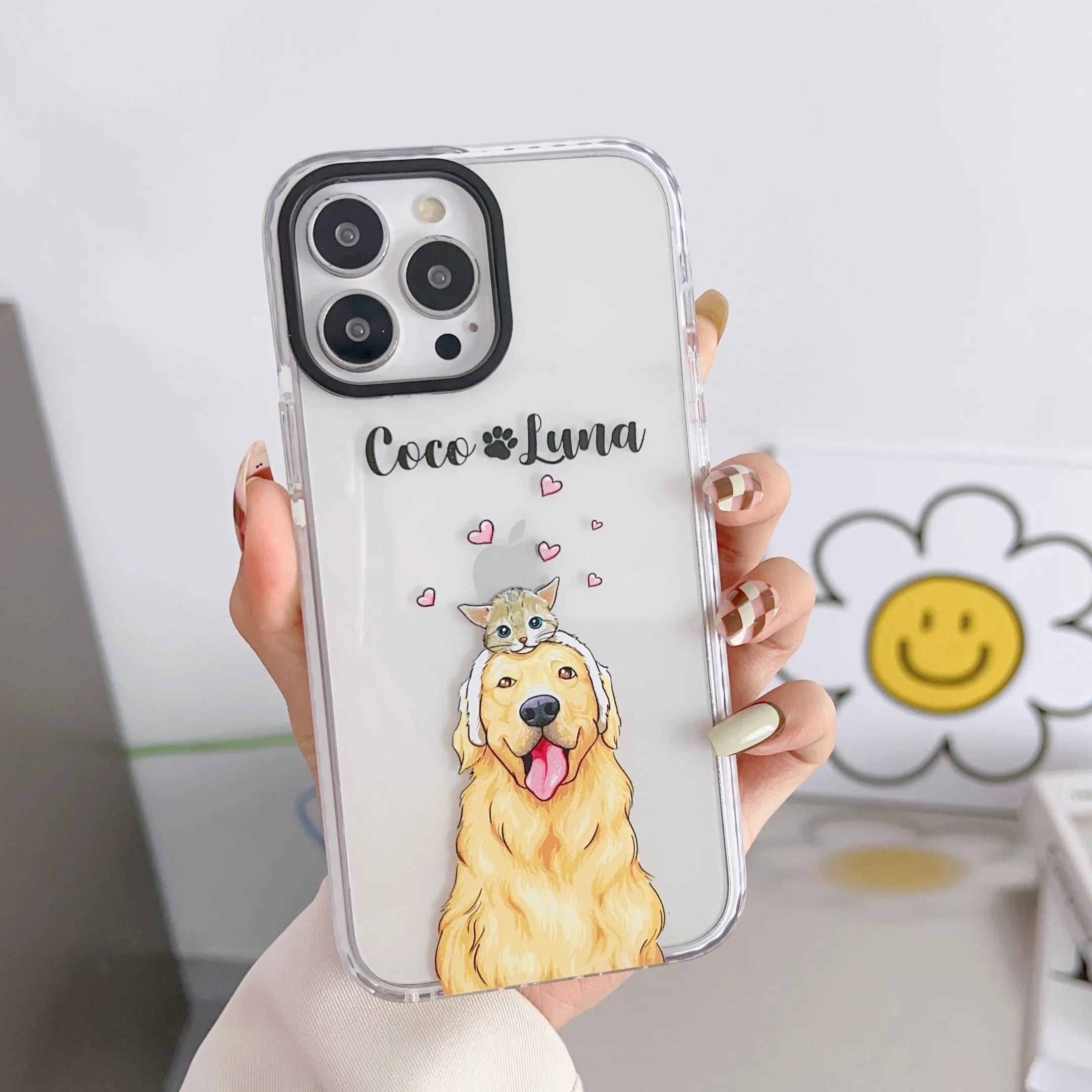 iPhone Impact Proof Customised Silicon Case ( Cute Dog Caricature )