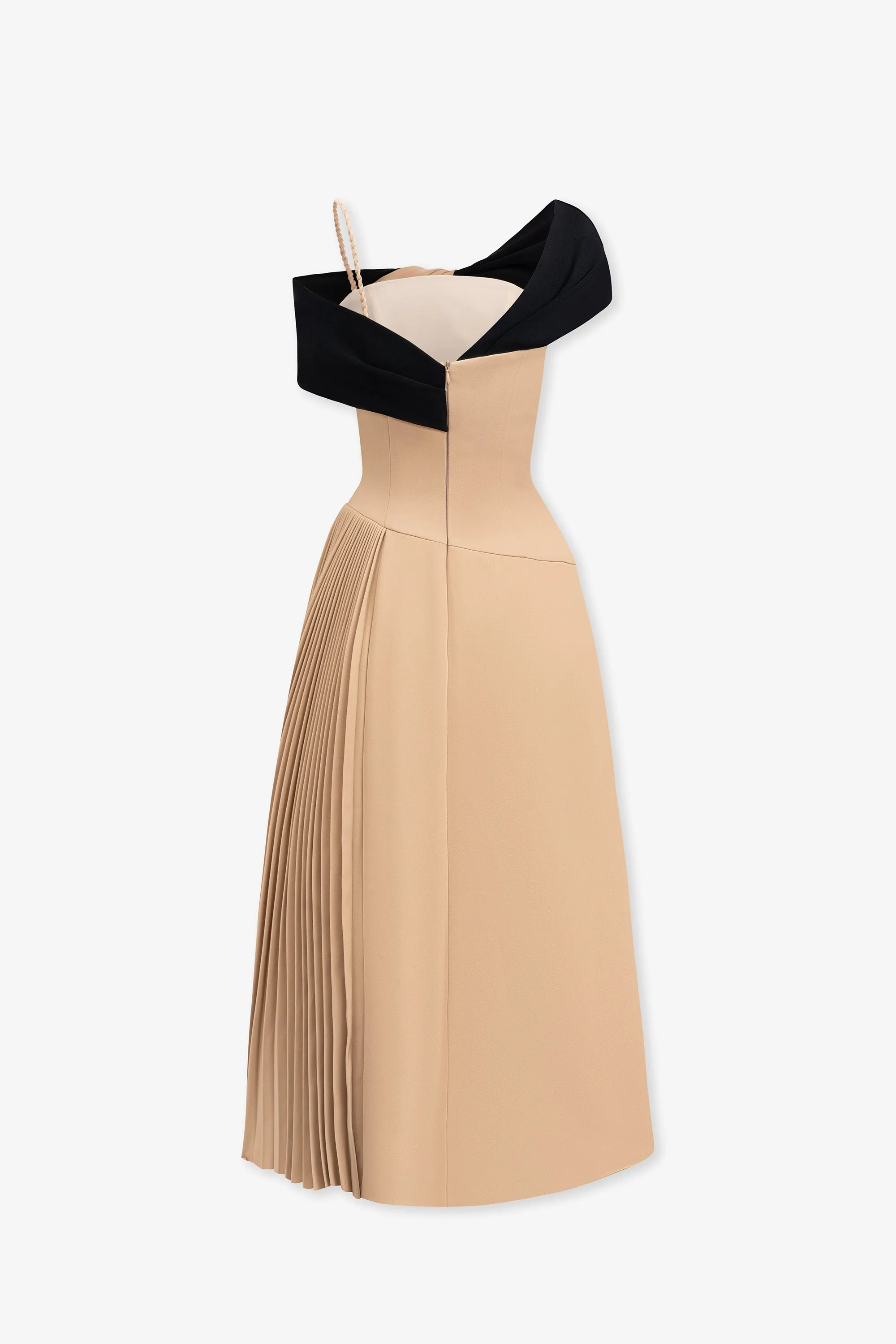 Janine Two-tone Midi Dress
