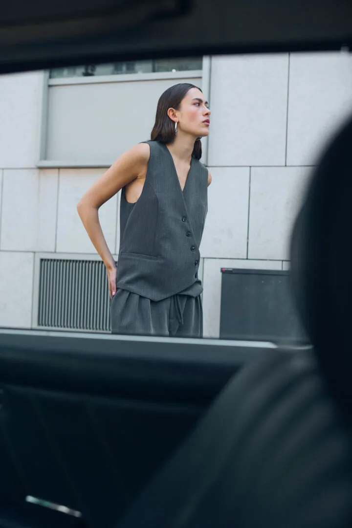 Karen By Simonsen Kbro Waistcoat in Grey Melange