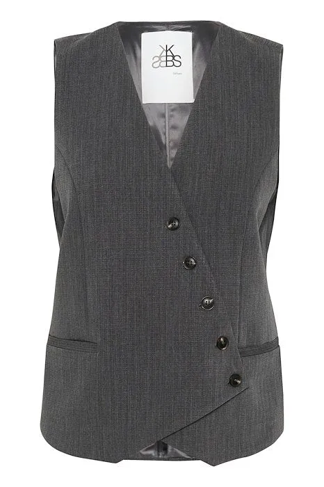 Karen By Simonsen Kbro Waistcoat in Grey Melange
