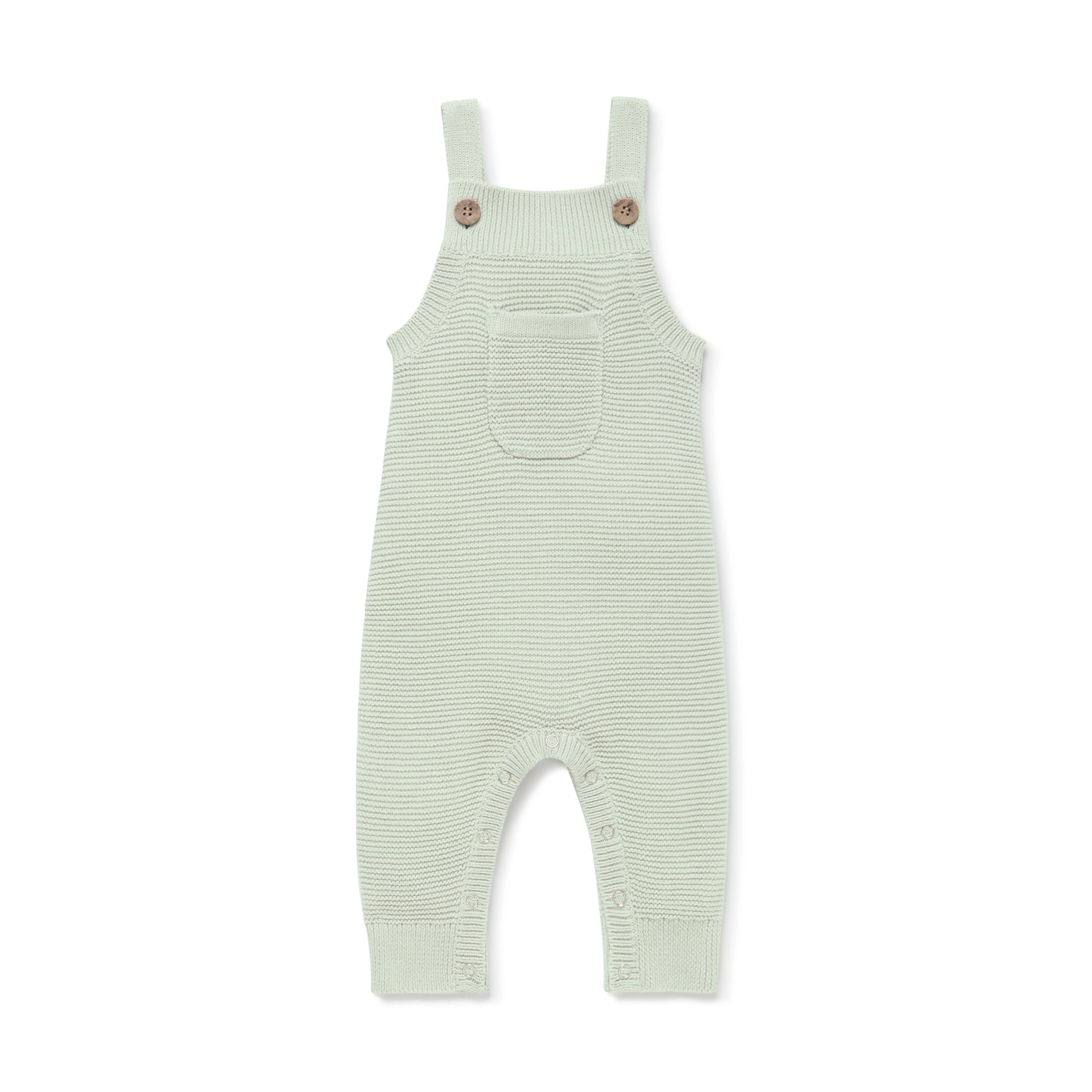 Knit Pocket Overalls | Sage
