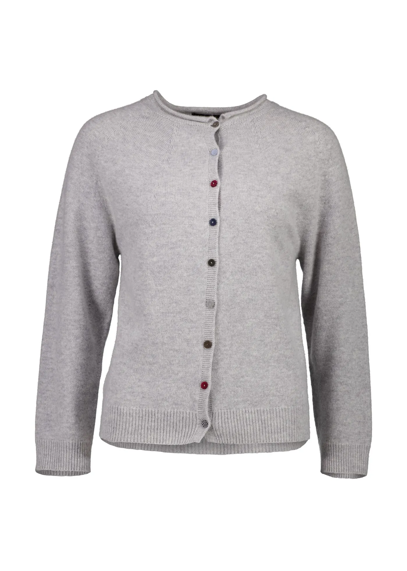Kyoto Button Cardigan Light Grey