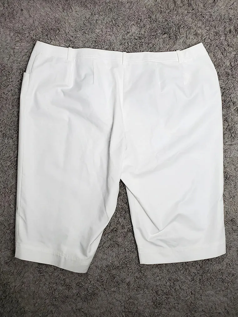 Lafayette 148 NY Size 22W White Bermuda Shorts NWOT