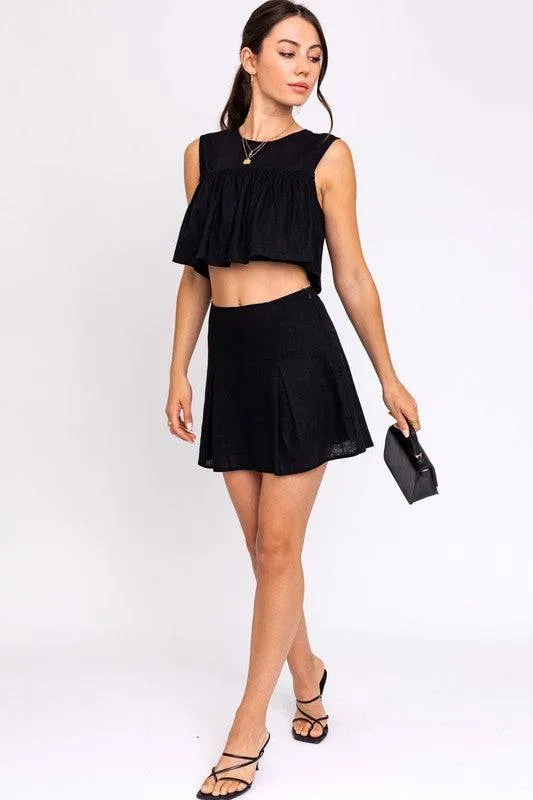 Lauren Pleated Mini Skirt