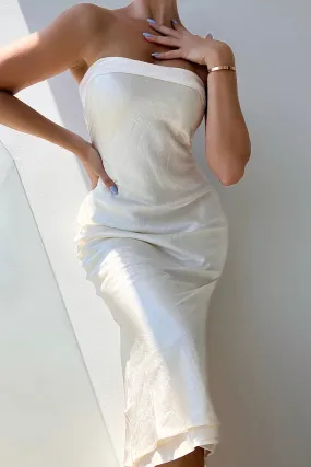 LEILA SLIP MIDI DRESS - CHAMPAGNE