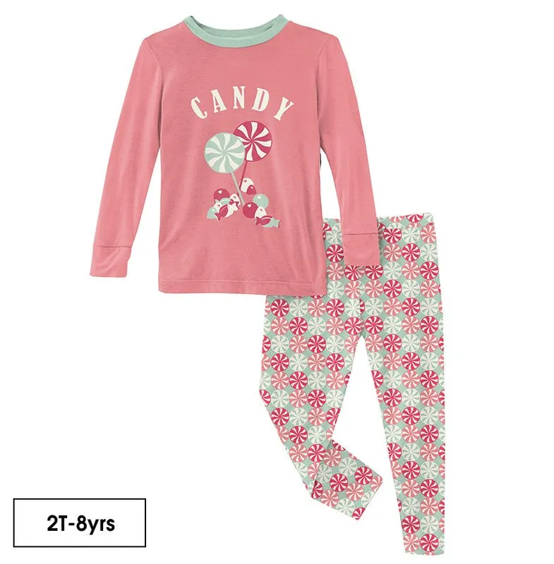 Long Sleeve Graphic Tee Pajama Set