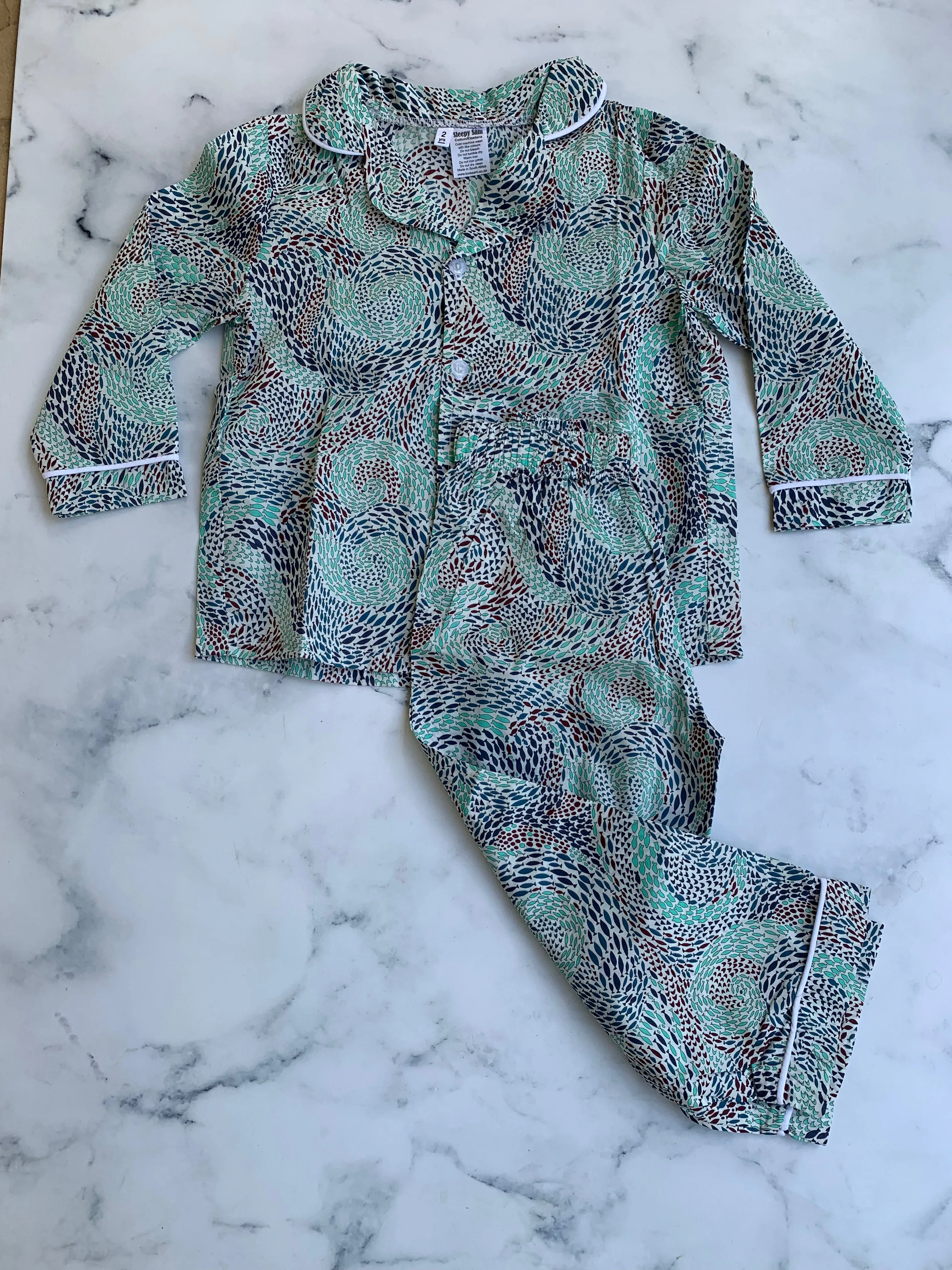 Long Sleeve Swirls Pajamas