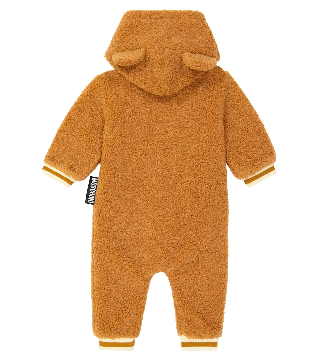 Moschino Kids onesie with teddy bear, brown