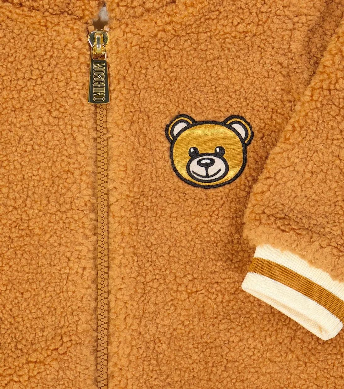 Moschino Kids onesie with teddy bear, brown