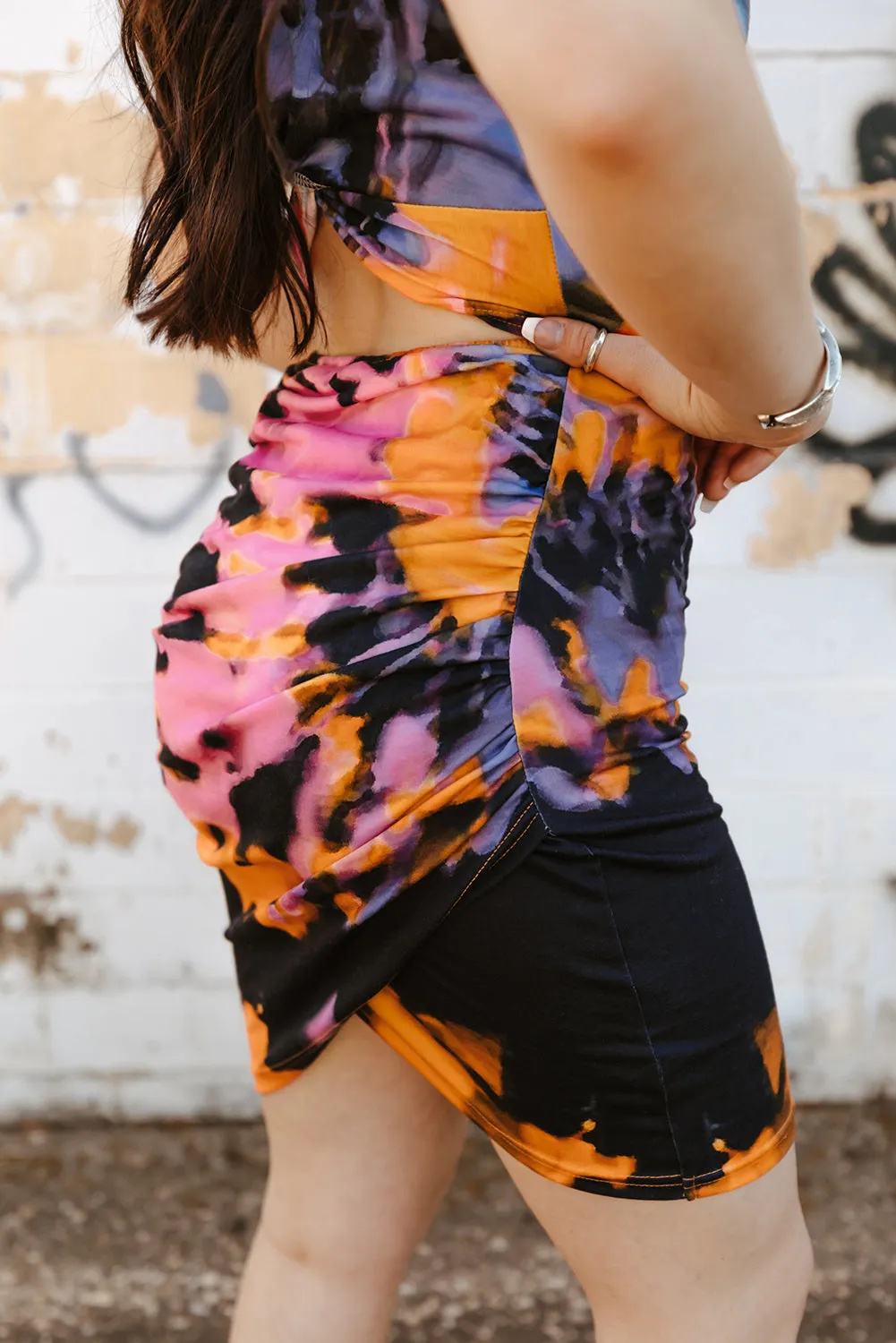 Never Hearing What They Say Cutout Ruched Twist Front Dress