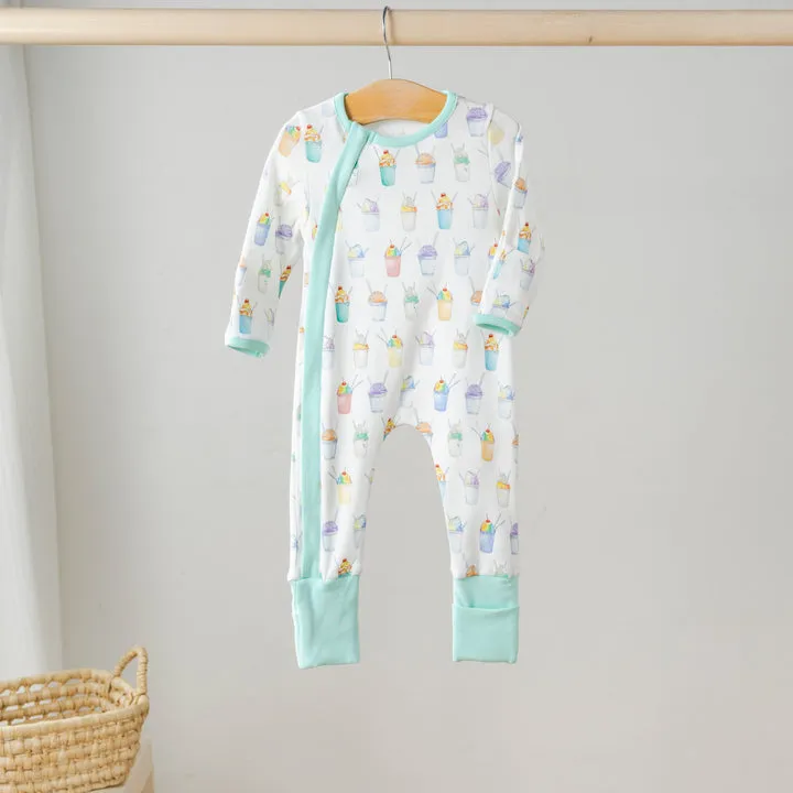 Nola Tawk - Snoballs Organic Cotton Zip Up Pajamas