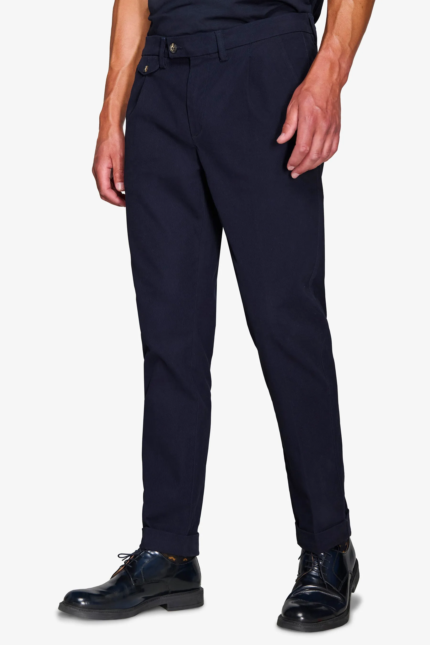 Pantalone cavalry con taschino blu