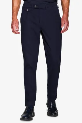 Pantalone cavalry con taschino blu