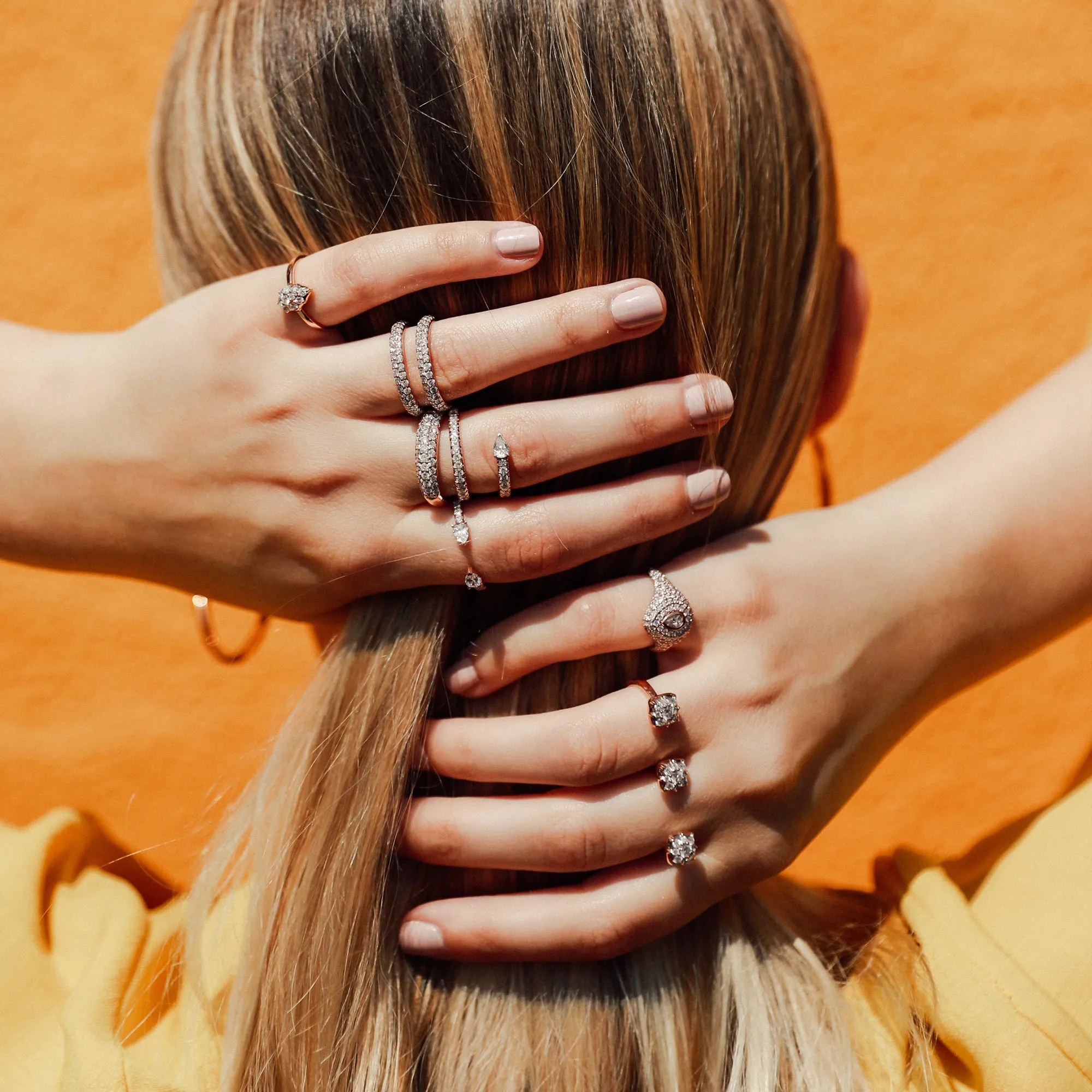 Pear Bling Pinky Ring