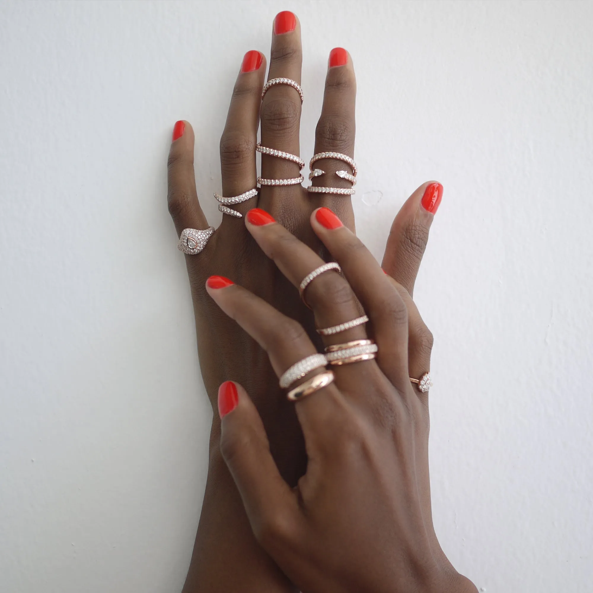 Pear Bling Pinky Ring