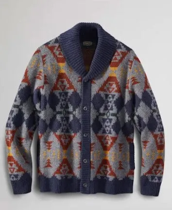 Pendleton Mens Grey Siskiyou Shetland Wool Cardigan
