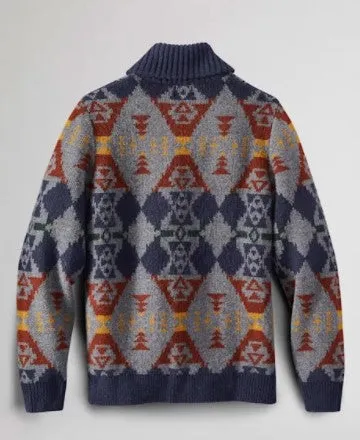 Pendleton Mens Grey Siskiyou Shetland Wool Cardigan
