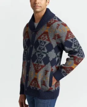 Pendleton Mens Grey Siskiyou Shetland Wool Cardigan
