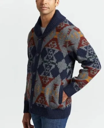 Pendleton Mens Grey Siskiyou Shetland Wool Cardigan