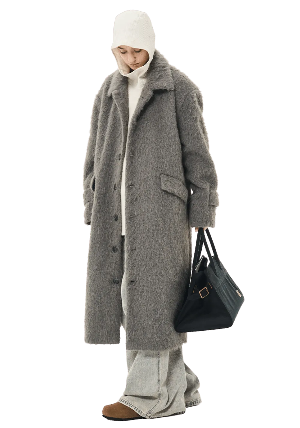 Plush Faux Mink Coat