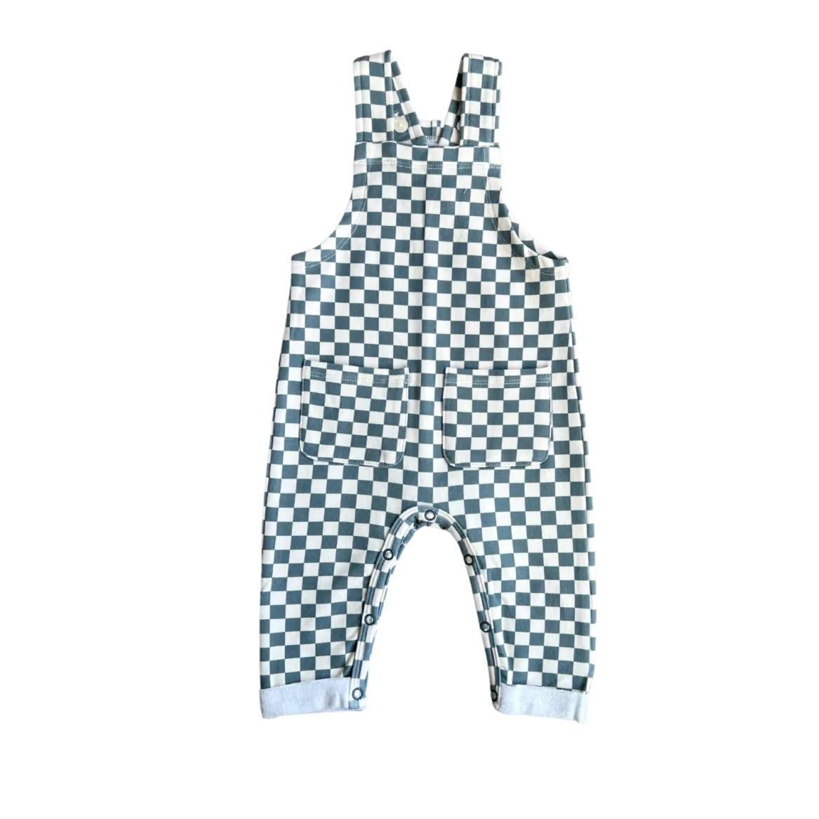 Pocket Overalls - Checkered in Storm