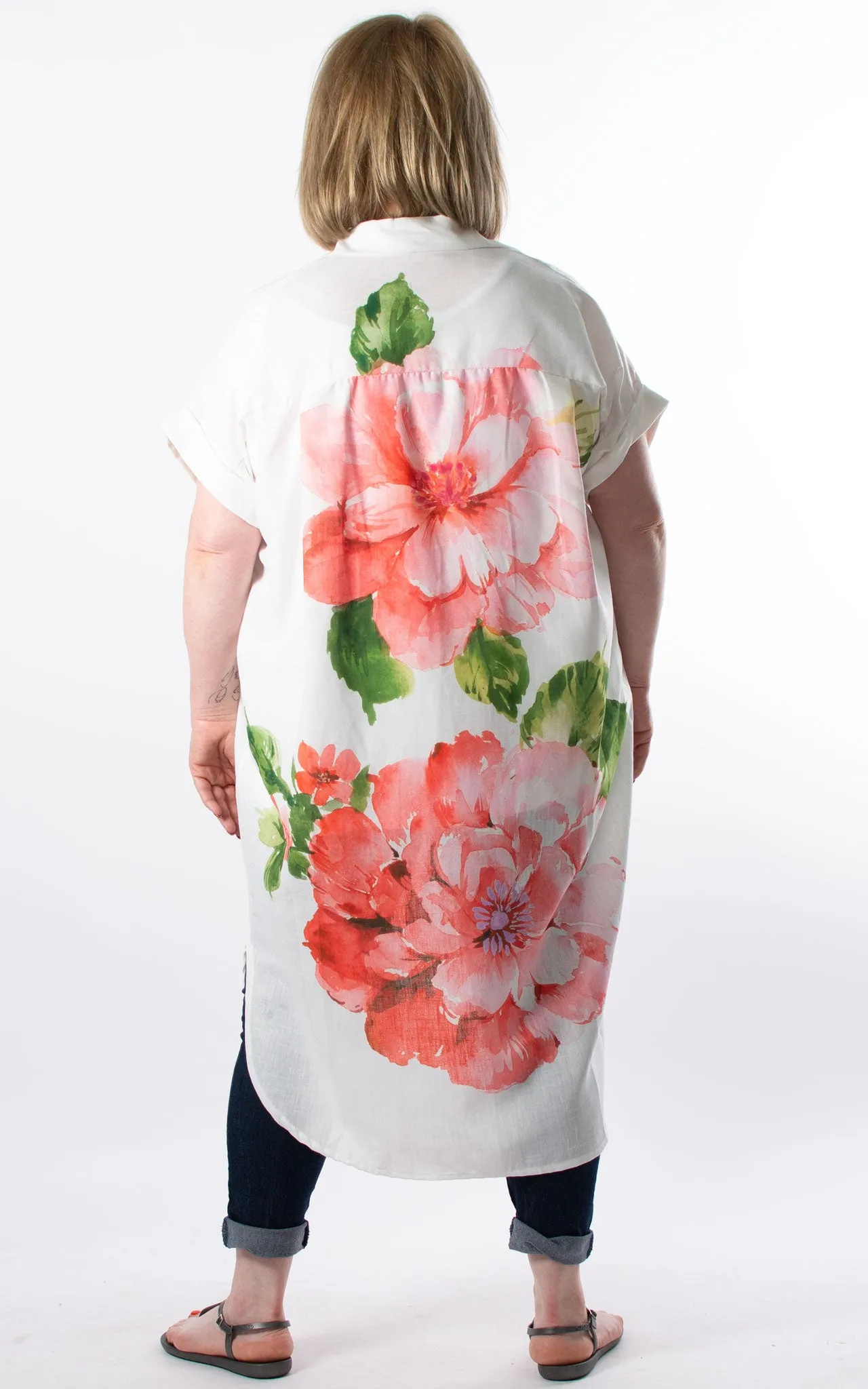 Print Shirt Dress | Flowers