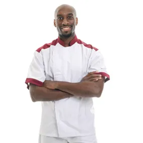 Master Chefs Premium Short Sleeve Red Coat by MANELLI - Unisex