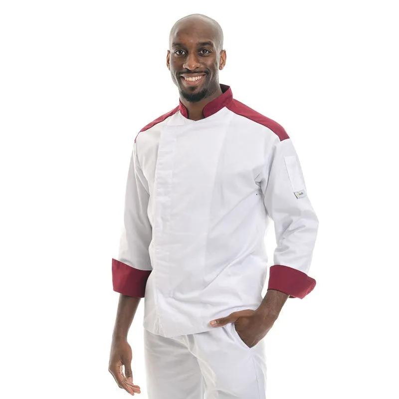 Master Chefs Premium Short Sleeve Red Coat by MANELLI - Unisex