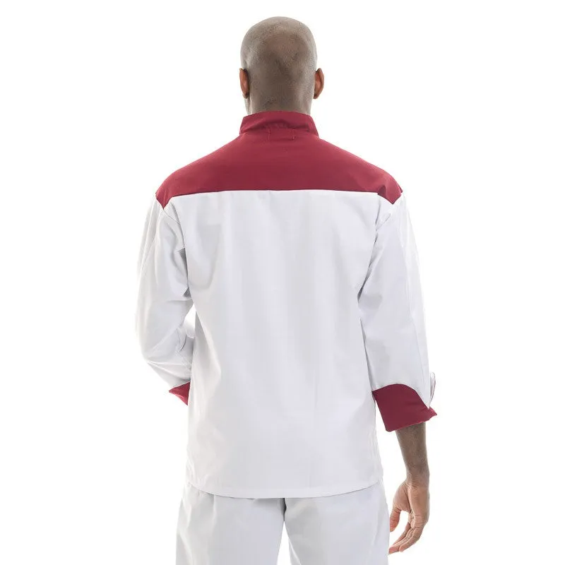 Master Chefs Premium Short Sleeve Red Coat by MANELLI - Unisex