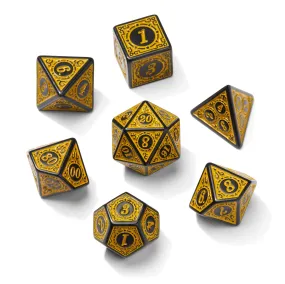 Renaissance Acrylic Yellow 7pc Dice Set