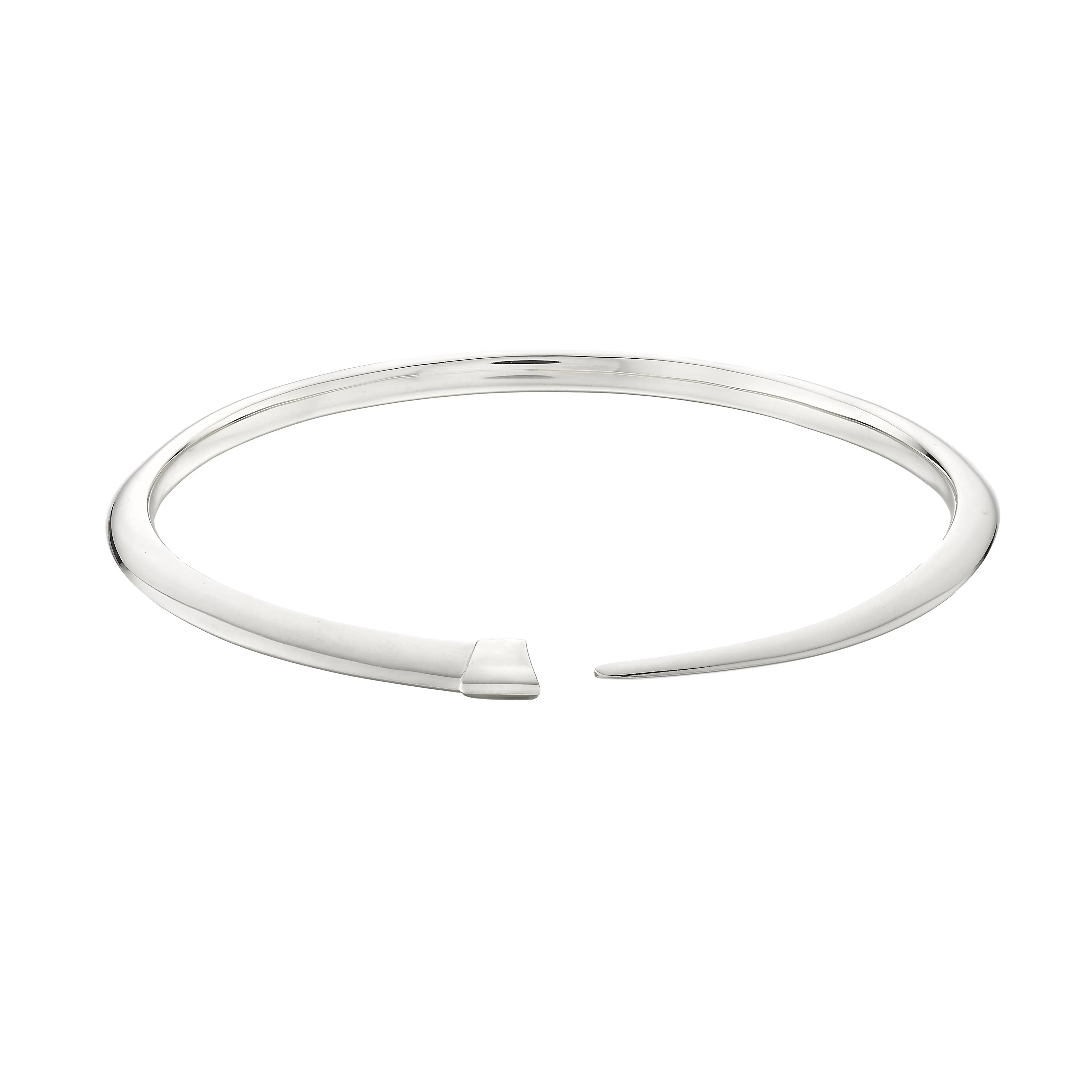 Sabre Slim Bangle - Silver