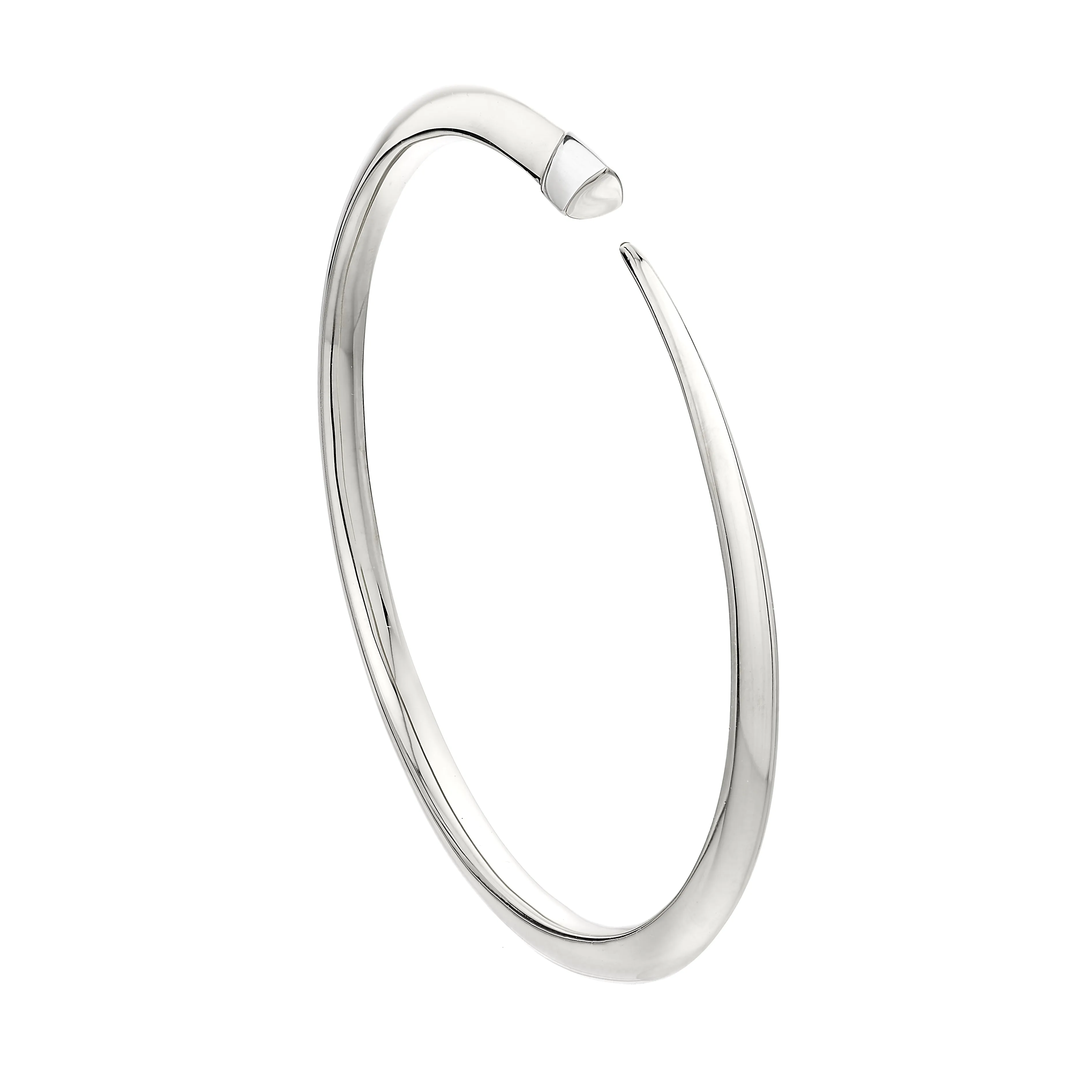 Sabre Slim Bangle - Silver