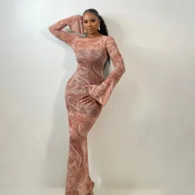 Sade Mesh Dress (Nude)