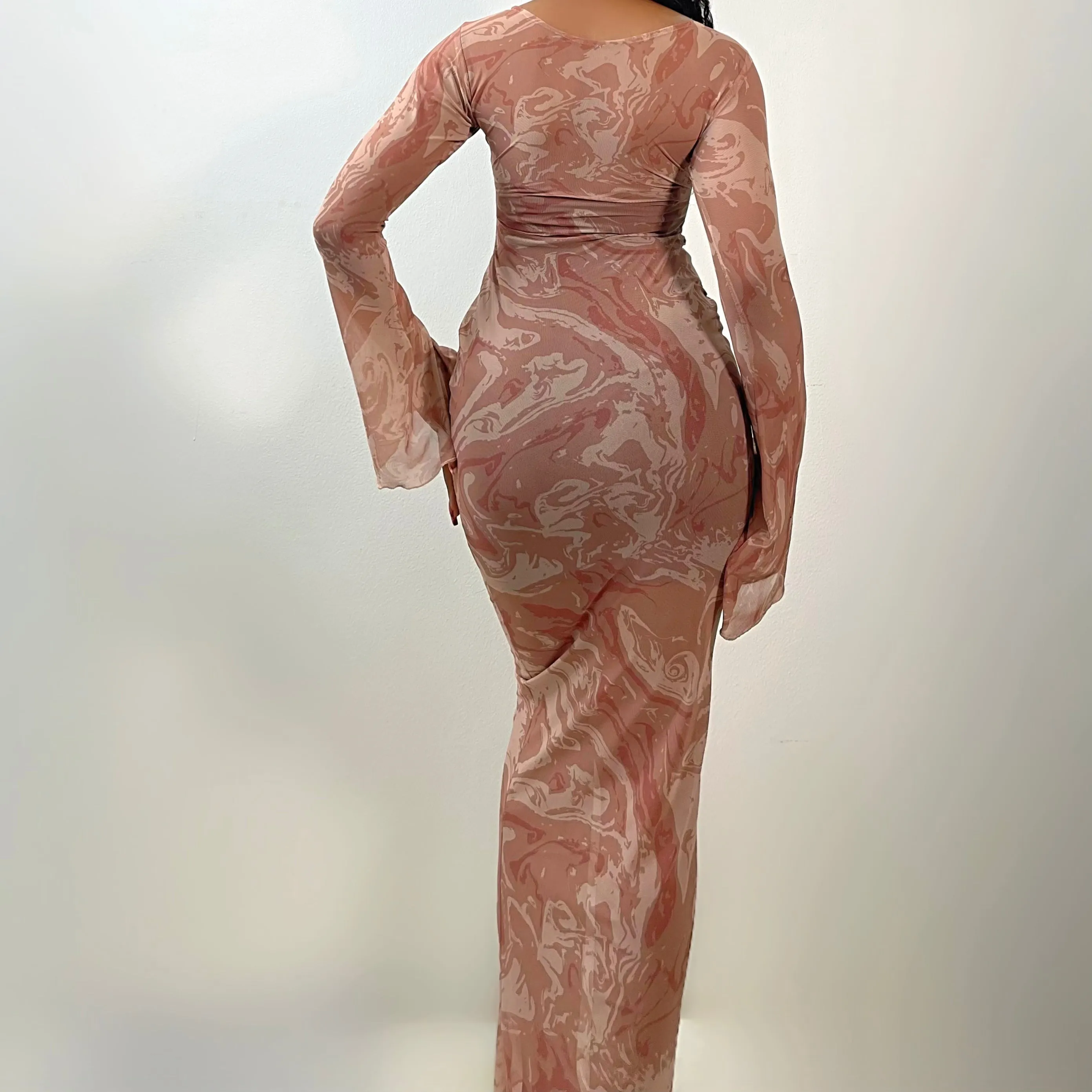 Sade Mesh Dress (Nude)