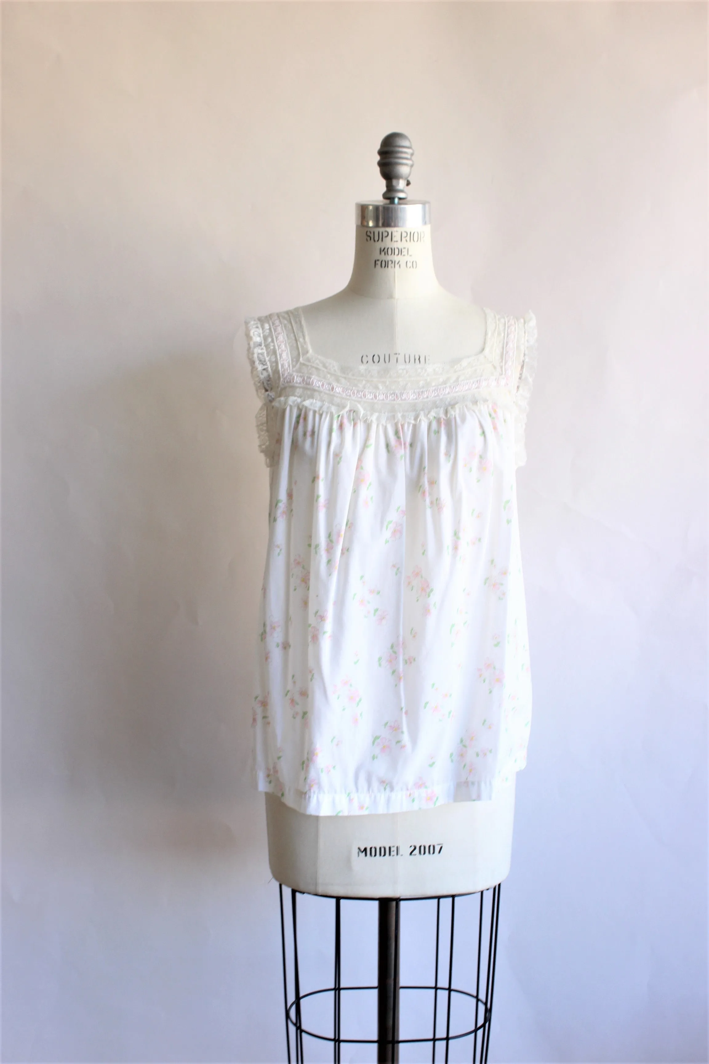 Vintage 1950s Floral Pajama Top by Barbizon