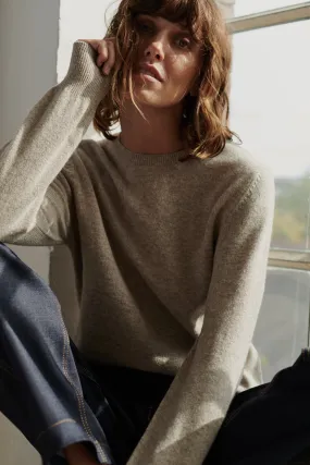 Women's Lambswool Crew Neck - Mink