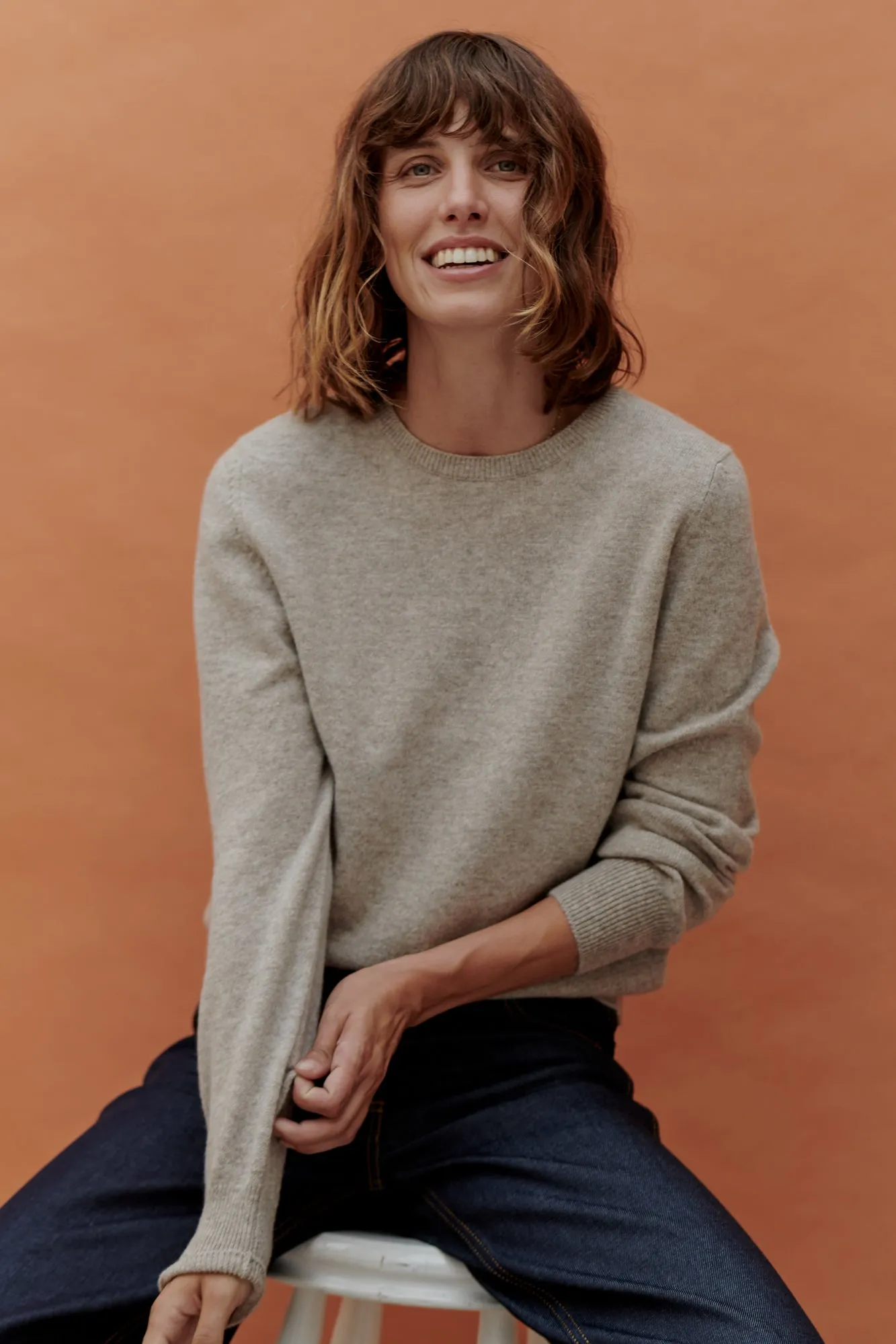 Women's Lambswool Crew Neck - Mink